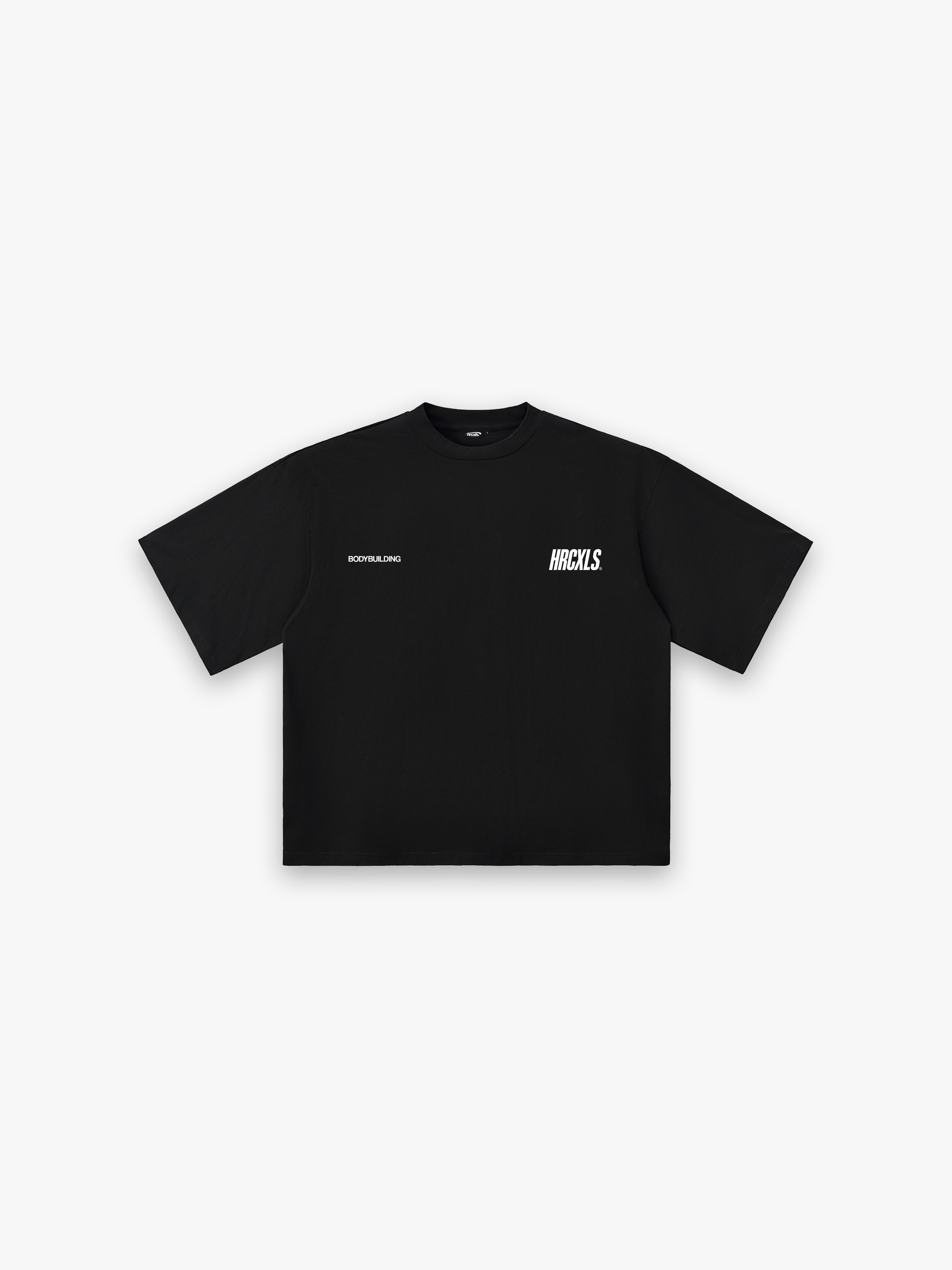 HERCXLES 2026: HRCXLS Bodybuilding Giant T-Shirt - Black front flat lay